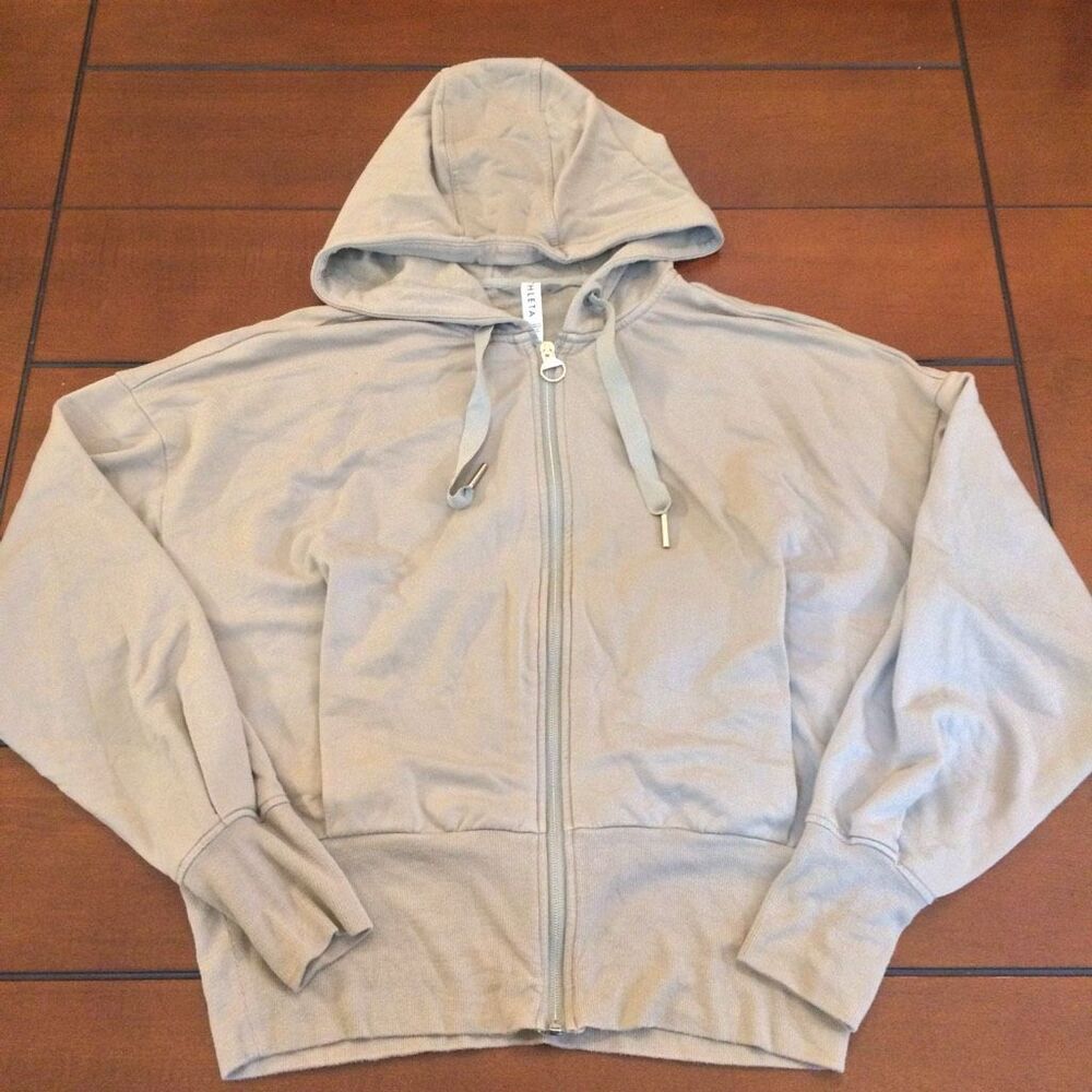 Athleta gray women’s zip up hoodie medium